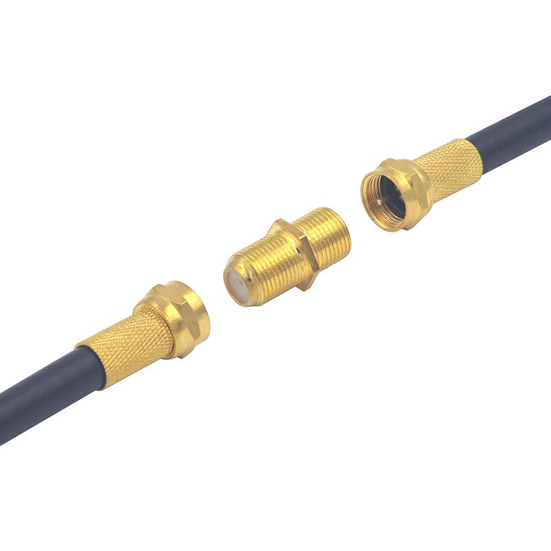[Australia - AusPower] - VCE Coaxial Cable Connector, RG6 Coax Cable Extender F-Type Gold Plated Adapter Female to Female for TV Cables, 2 Pack 