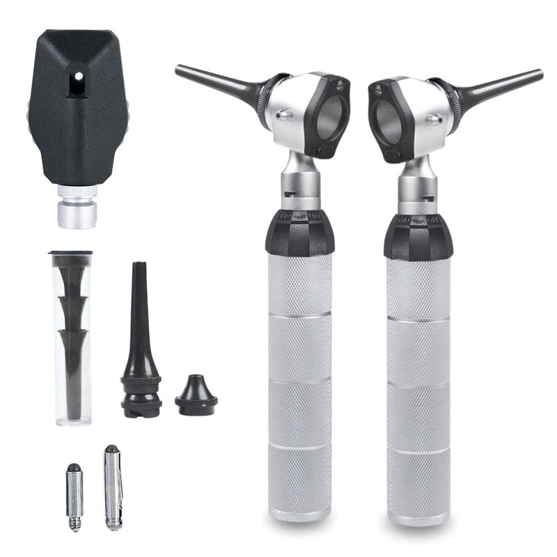 [Australia - AusPower] - Veterinary LED ENT Otoscope Diagnostic Set, with 12 Various Diagnostic Instruments 