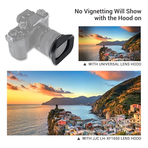 JJC Metal Square Lens Hood for Fujifilm XF 16-50mm f/2.8-4.8 R LM WR Lens For Fuji XF 16-50mm f/2.8-4.8 R LM WR Lens