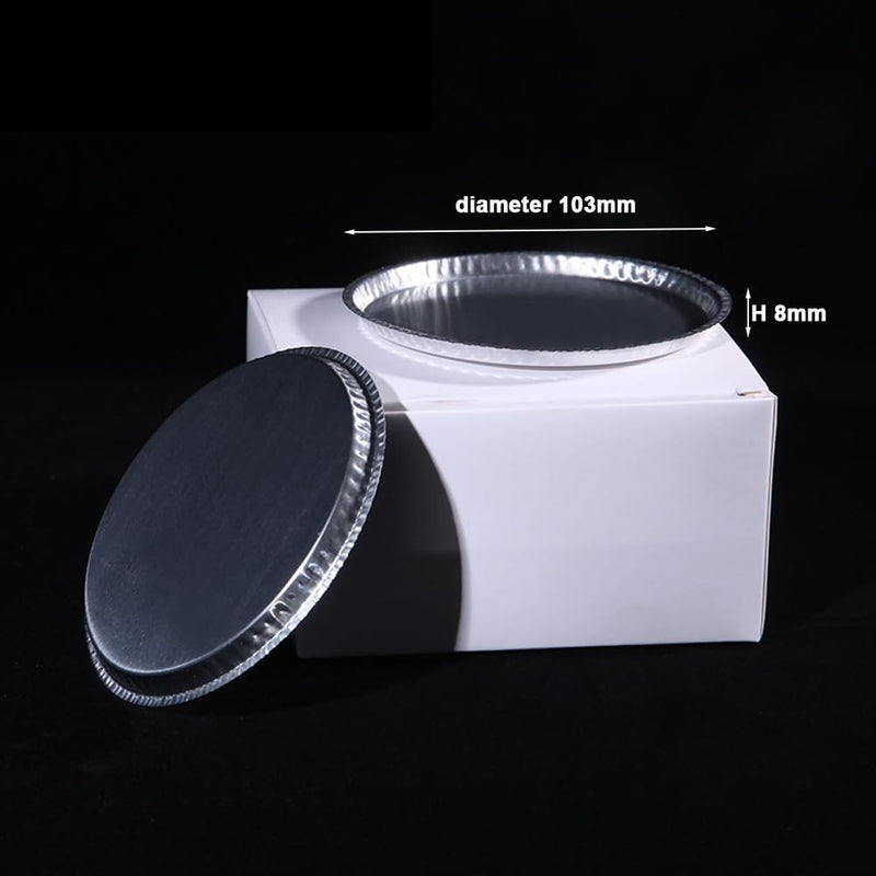 [Australia - AusPower] - 50 Pack Reusable Aluminum Sample Pan for Moisture Analyzers - 103x8mm(4x0.31 inches) Aluminum Foil Weighing Dish for Laboratory Moisture Balances, 58ml 58ml(4x0.31 inches) 