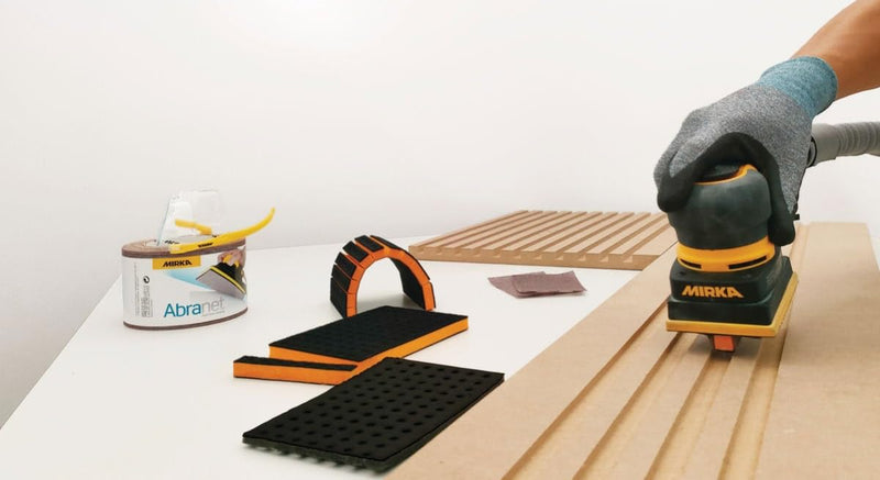 [Australia - AusPower] - Mirka Foam Interface Profile Pad 75 x 100 mm / Thickness 6 mm Soft / Easy to Adjust the Pre-Cut Elements / Suitable for DIY Projects / Dust-free Sanding 