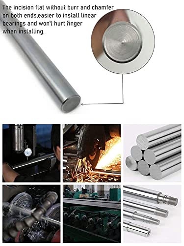 Pack of 2 6 mm x 400 mm Linear Guide Linear Shaft, Steel Cylinder Linear Rail Optical Axis for 3D Printers, DIY, CNC - Metric H8 Tolerance 400mm 6mm
