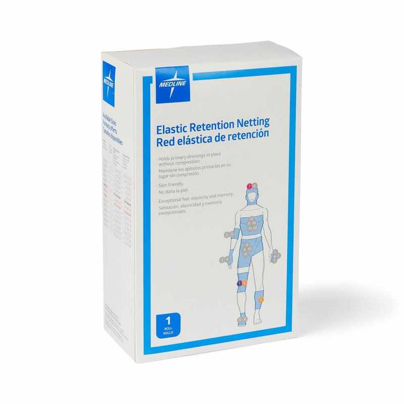 [Australia - AusPower] - Medline Stretch Tubular Elastic Dressing Retention Net, Size 6, 17" x 25 yd., Ideal for Wound Care, Single Pack 