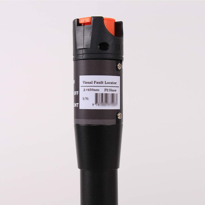2pcs Visual Fault Locator 18 miles Fiber Optic Cable Tester with Red Light Pen, VFL with 2.5mm Universal Connector for FC/SC/ST Adapter, for CATV Telecom Engineering Maintenance