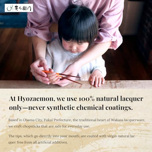 Hyozaemon Wakasa-Nuri Mirage Chopsticks, Made in Japan, N-131 23.5 cm (9.25 in) Washi Wrapped