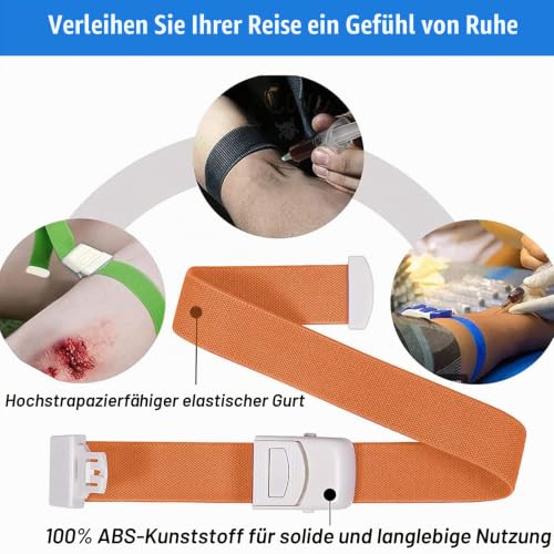 Storage Tube Blood Removal Colorful Highly Flexible Tourniquet Pack of 9 | Storage Hose Vein Stain with Buckle for Doctors, Sanitary & Camping Outdoor First Aid (9 Colors)