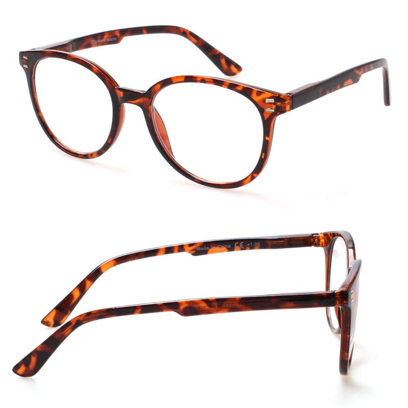 [Australia - AusPower] - 3 Pack Reading Glasses Spring Hinge Stylish Readers Black/Tortoise for Men and Women 3 Mix 2.5 x 