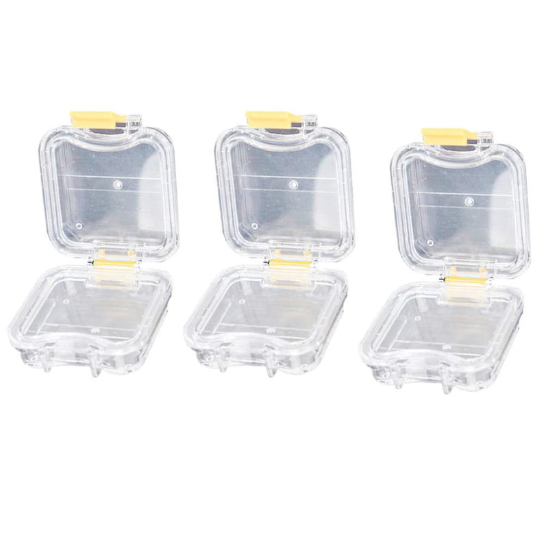 [Australia - AusPower] - EXCEART 5Pcs Membrane Tooth Boxes Transparent Membrane Film Tooth Box with Latch Denture Storage Boxes As Shown 3pcs 
