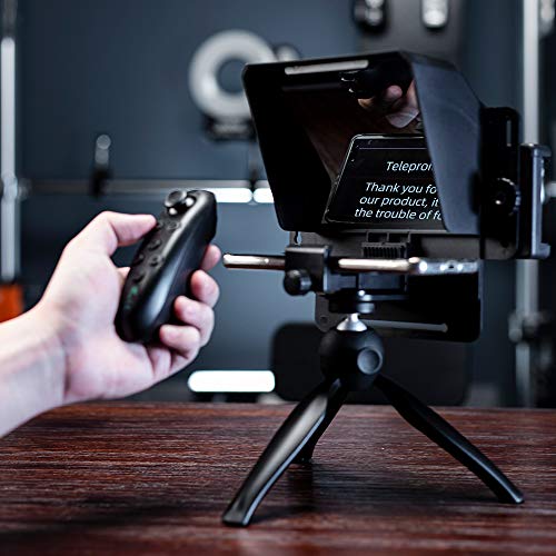AMBITFUL 7.5'' Mini Teleprompter W/Desktop Tripod for Smartphone & DSLR Teleprompter + Tripod