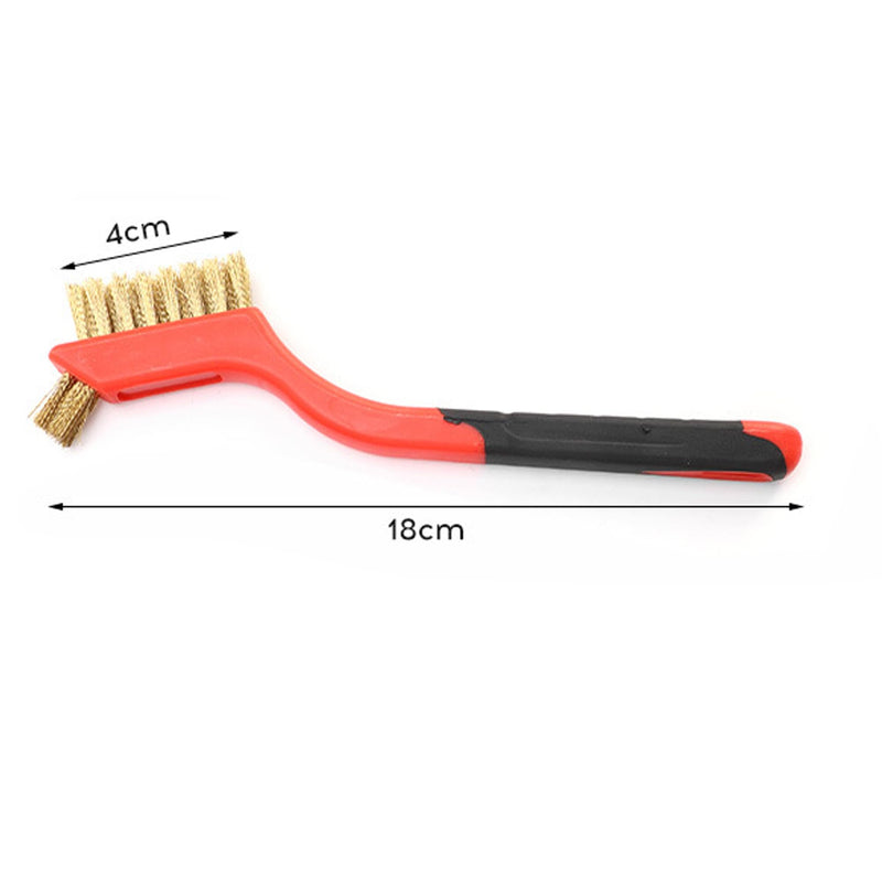 [Australia - AusPower] - 3Pcs Small Brass Wire Cleaning Brushes Set for Rust Removal in Holes 