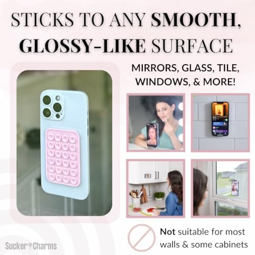[Australia - AusPower] - Removable and Reusable Suction Cup Phone Mount/Patent Pending (Pink-a-Licious) Pink-a-Licious 