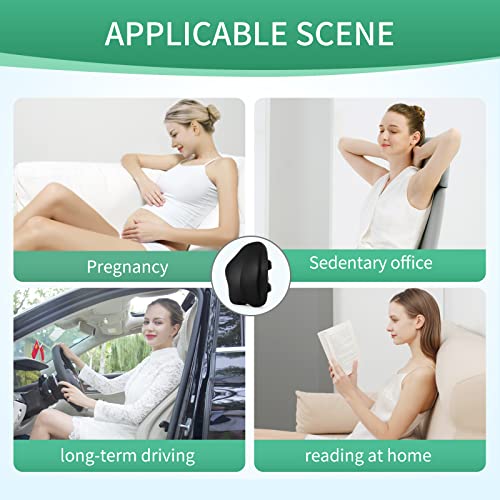 Lumbar Support Pillow for Office Chair Back Support Pillow for Chair Car Seat Back Support Ergonomic Back Chair Pillow Desk Chair Back Cushion for Back Pain Back Rest Pillow Lumbar Back support Black