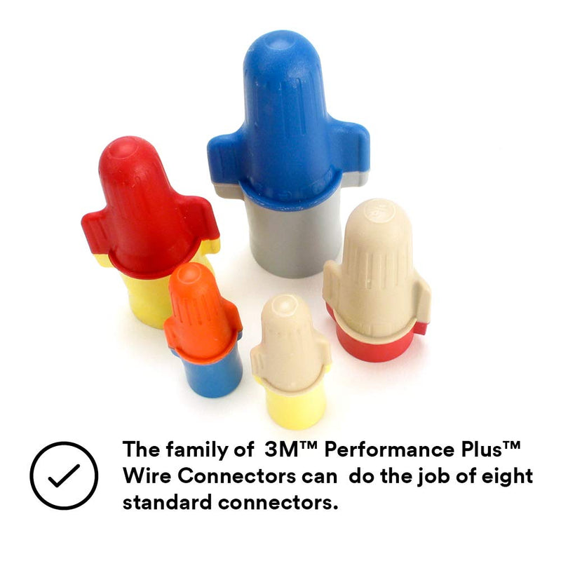 [Australia - AusPower] - 3M(TM) 3M Performance Plus Wire Connector O/B+Pouch, 100/POUCH, 100 units, Orange/Blue Pack of 100 