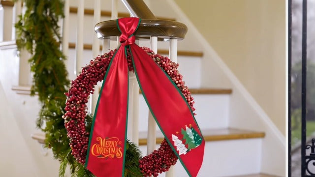 Decorative fall autumn wreath sash for front door, 12-piece seasonal wreath storage by Rivvlive, perfect for holiday decor.