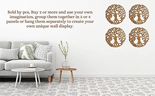 DharmaObjects Handcrafted Wooden Celtic Tree Of Life Wall Decor Hanging Art (Brown) Brown