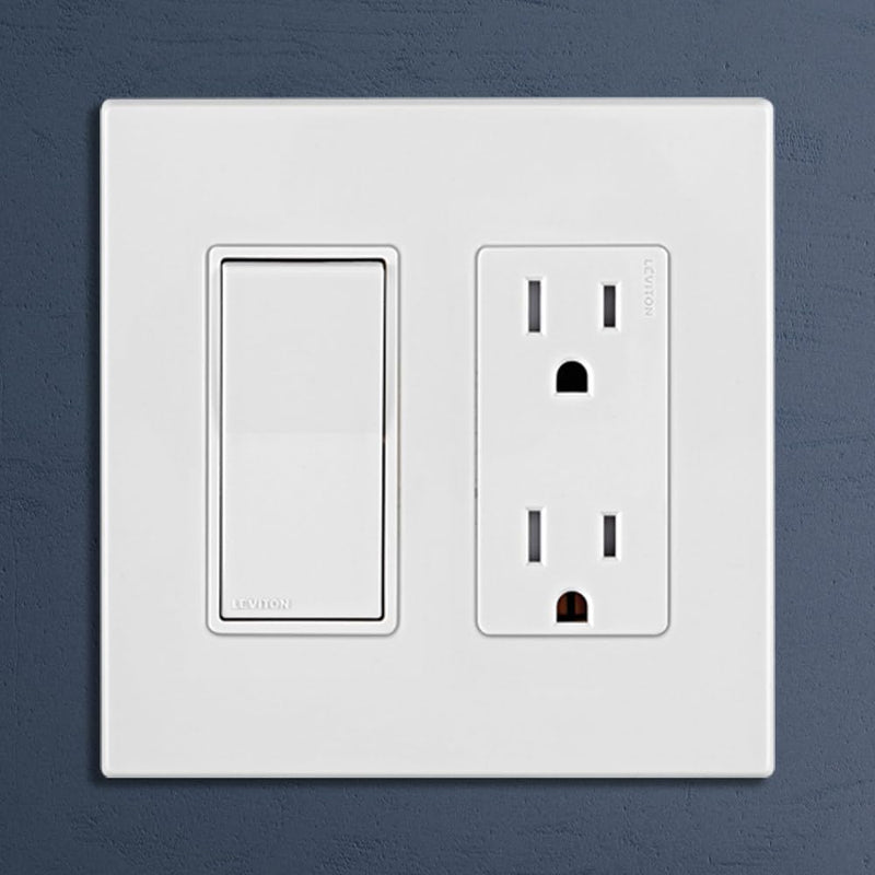 [Australia - AusPower] - Leviton E5325-MW Decora Edge 15 Amp Tamper-Resistant Duplex Wall Outlet, 10-Pack - White 10 Count (Pack of 1) 