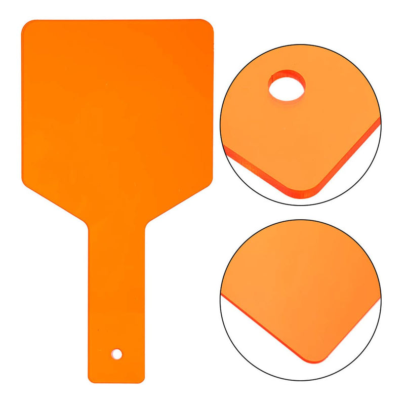 [Australia - AusPower] - Orange Handheld Dental Shield Plate Eye Protector Curing Light Shield, Protective Plate Board Lamp Filter Dental Lab Equipment 