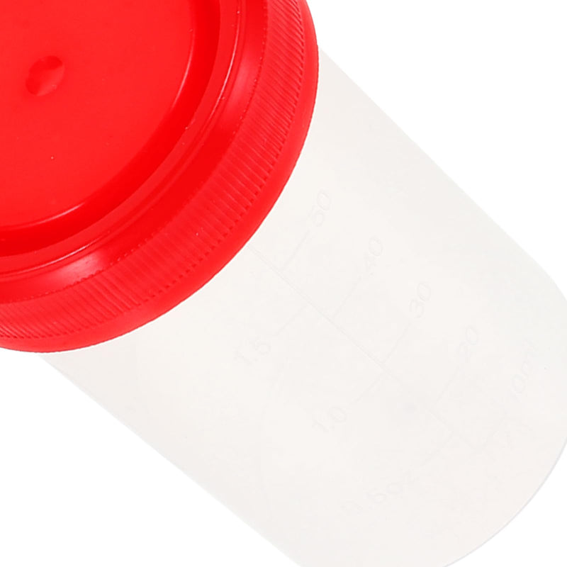 [Australia - AusPower] - Healvian Sample Cups with Lids, 15 Pieces Transparent Urine Collection Cups 60ml Disposable Urine Sample Container for Pee Seed Samples (Random Color) 
