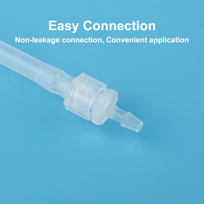 [Australia - AusPower] - 30pcs Syringe Adapter, Clear Female Luer Lock 1/8" Luer Lock Connector Kit to Syringe Coupler Adapter (3.2mm) 