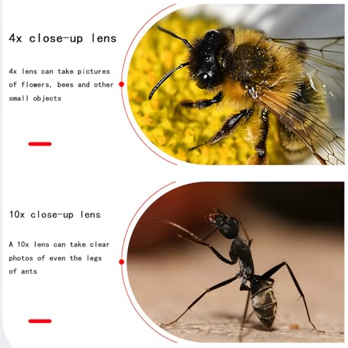 82mm Close-Up Lens Filters Kit 4 Pieces (+1 +2 +4 +10) Macro Filter Set, Lens Cap & Cleaning Cloth - Compatible with Canon, Nikon, Sony, Pentax, Olympus, Fuji & More Camera Lenses (82mm) 82mm