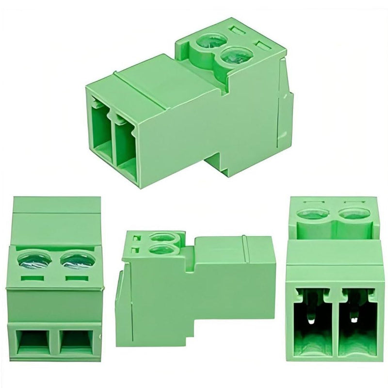 [Australia - AusPower] - Willwewon 10 Sets 2-Pin 15EDGRK 3.81 mm/0.15 Inch Pitch PCB Mount Screw Pluggable Terminal Block Connector for 28-16AWG 2 pin (10 sets) 