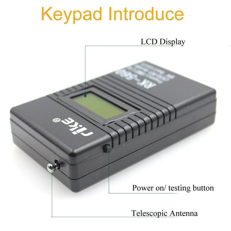 Portable UHF 400-470MHz / VHF 136-174MHz Frequency Counter CTCSS/DCS Radio Testing Meter with 9V Battery