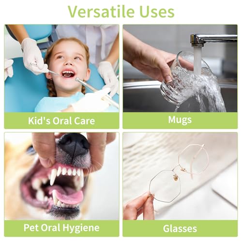 Pack of 100 Disposable Oral Care Sponge, Portable Mouth Sponge Sticks, Mouth Care Sticks, Cleaning Mouth Swabs for Daily Oral Care and Household Supplies of Adults, Children or Pets Green