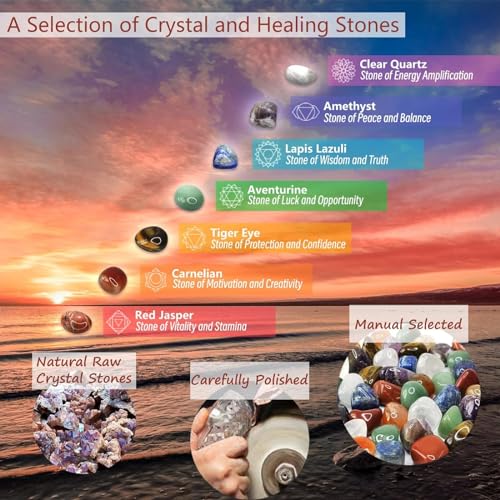 7PCS Chakra Crystal Natural Stone Necklaces Meditation
