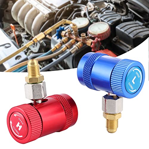 R1234Yf Adapter, Professional Quick Couplings, Air Conditioning Service Port Adapter, Fits R1234Yf Refrigerant, R1234Yf to R134A Adapter Quick Couplings