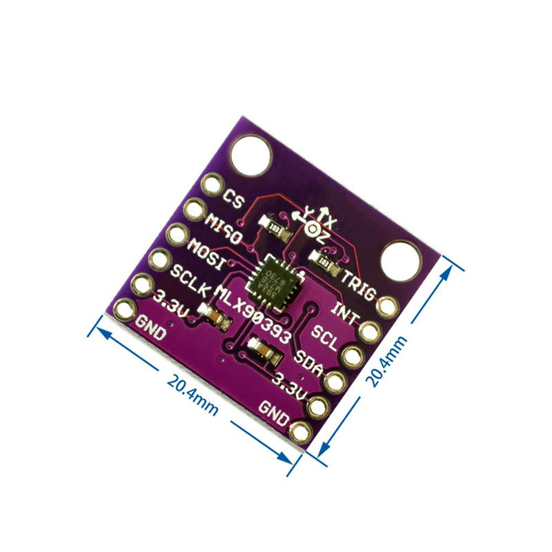 [Australia - AusPower] - Taidacent 90393 MLX90393 Digital 3D Hall Effect Sensor Linear Displacement Angle Rotation 3D Position Hall Effect Angle Sensor 