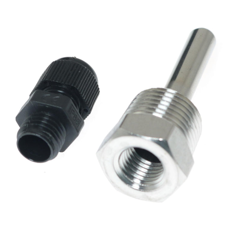 [Australia - AusPower] - RLECS 2pcs 8x50mm Temperature Sensor Housing 4 Minute Tooth 304 Stainless Steel Probe Tank Protective Case Solar Accessories 