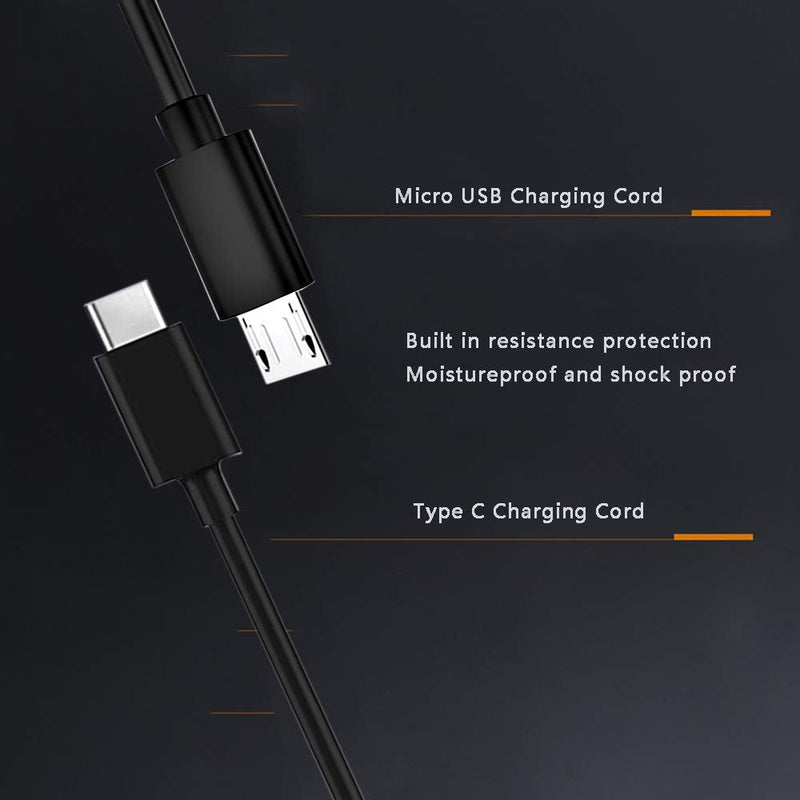 [Australia - AusPower] - 6Ft Fast Charger Fit for Fire Tablet,Compatible with All Fire HD Tablets(Fire HD 7 8 10&Kids Edition,Fire Max 11,Fire Plus& Kids Pro,Kindle Fire&All Kindle E-Reader),with 6Ft USB-C Micro USB Cable 