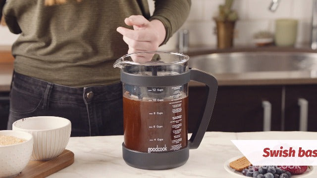 GoodCook Koffe 1.5L Glass Cold Brew Coffee Maker with BPA-Free Plastic Frame