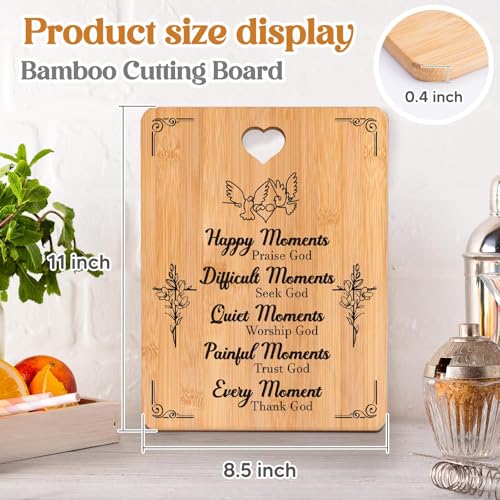 Inspirational Christian Gift - Natural Chopping Board, Religious Gifts for Women, Men & Friends, Kitchen Presents Christian Gifts
