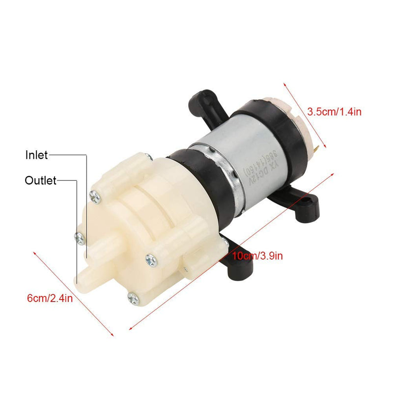 [Australia - AusPower] - 12V Mini Electric Diaphragm Pump 1.5-2L/min Water Pressure Pump Ideal for Tea Machines and Aquariums 