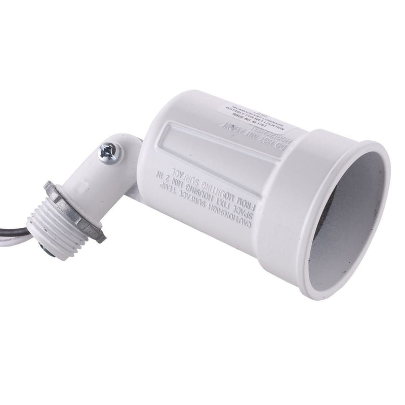 [Australia - AusPower] - Hubbell-Raco 5606-1 5606 Lamp Holder, 100 W, Par38, Die Cast Zinc, White 