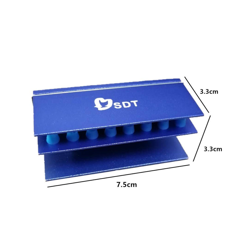 [Australia - AusPower] - 16 Holes Dental FG RA/CA Burs Block Case Stand Holder 1.6mm&2.35mm Shank with Sillicone Autoclavable 