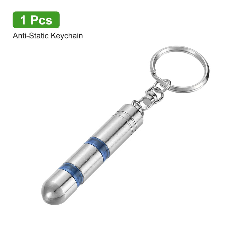 QUARKZMAN Anti-Static Car Keyring, Red, Anti-Static ESD Discharge Magnetic, Fast Static Discharge, Paint-Friendly, Portable for Car Electronics, Blue