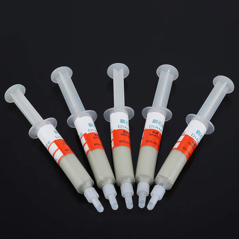 [Australia - AusPower] - Diamond Abrasive Polishing Paste, Lapping Paste, 5pcs/Set Abrasive Paste Needle Tube, W40320, Efficient and Practical for High Precision Polishing of Jade, Watches, Jewelry (W1 (8000 Eyepiece W1 (8000 Okular poliert) W1 (8000 eyepiece polished) 