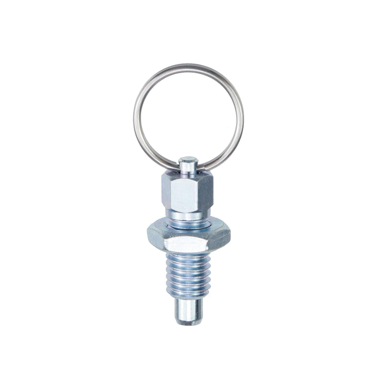 [Australia - AusPower] - 4Pcs Spring Plunger with Pull Ring Non-Locking Hand-Retractable Spring Plunger Small Indexing Pin with Pull Ring (M8-1.25-5) M8-1.25-5 4 