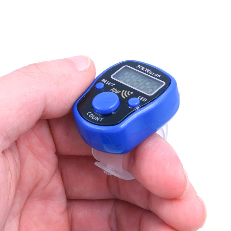 DollaTek 4pcs Mini Stitch Marker Row Finger Counter LCD Display Electronic Digital Counter