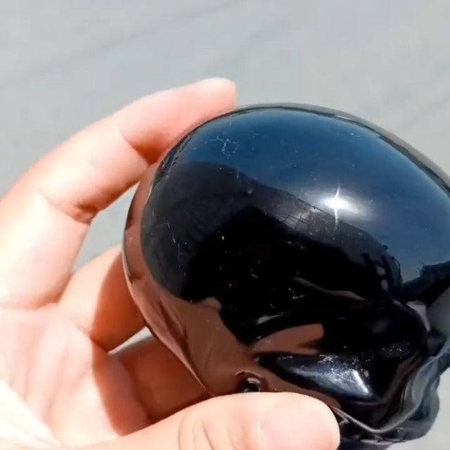 3 Inch Large Black Obsidian Skull