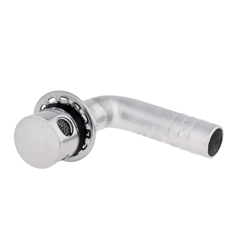 SHENGHUISS Boat GAS Fuel Tank Vent for 5/8 inch Hose, Stainless Steel 316 Marine 90 Degree Thru-Hull Fuel Gas Tank Vent with Mounting Gasket Hardware no Cap