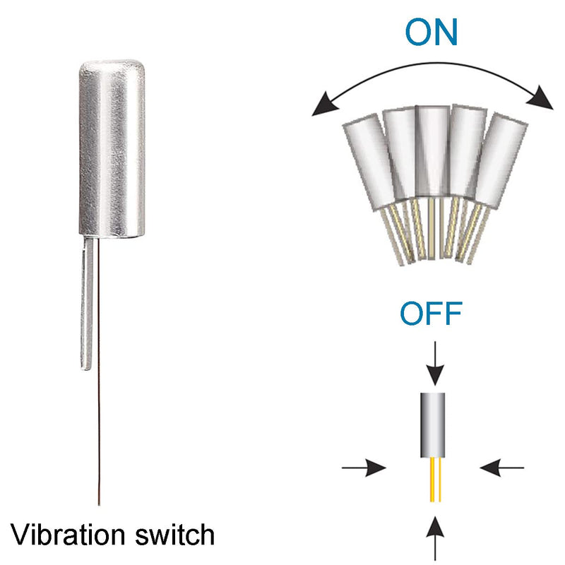 [Australia - AusPower] - Youmile Vibration Sensor SW-58010P High Sensitive Spring Vibration Switch Electronic Vibration Sensor 12 V 10 MA Waterproof Dustproof Pack of 50 