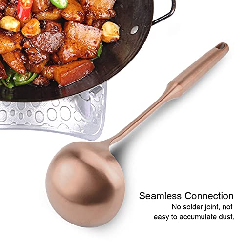 Stainless Steel Kitchen Ladle, Rose Gold Soup Spoon Turner, Heat- Handle, Large Cooking Utensil