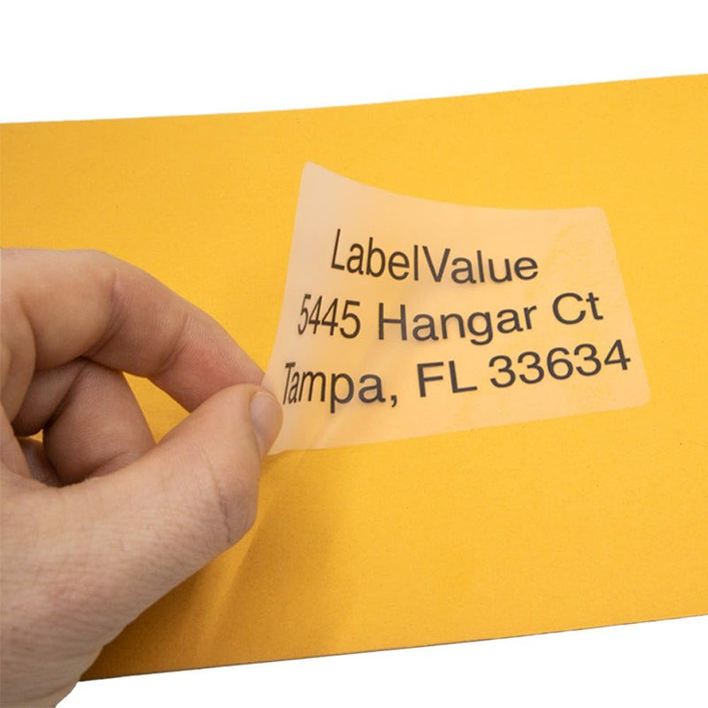 LabelValue Brand LV-30269 Clear Shipping Labels - Compatible with Dymo Printers - 300 Labels/Roll, 2-5/16" x 4", Scratch and Water Resistant