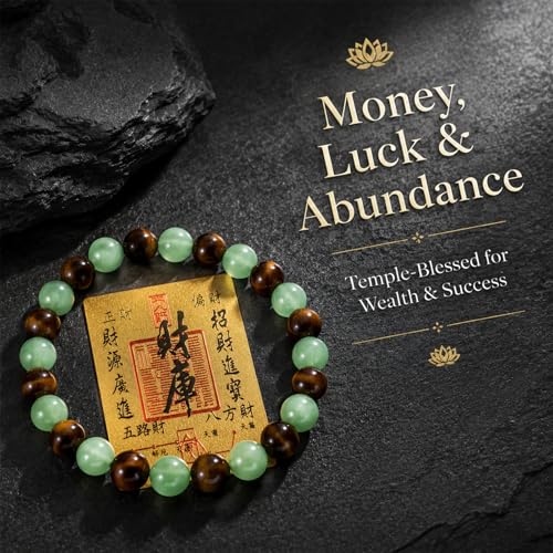 Money Wealth Attracting Bracelet, Chinese Good Luck Amulet