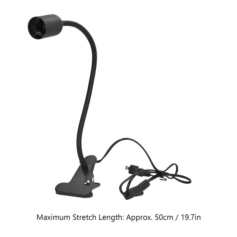 [Australia - AusPower] - Walfront E27 E26 Clip Desk Lamp Holder 360 ° Flexible Gooseneck Clip Clamp Light Bulb Holder Reading Light Stand Clamp Lamp Fixture (US Plug) US Plug 