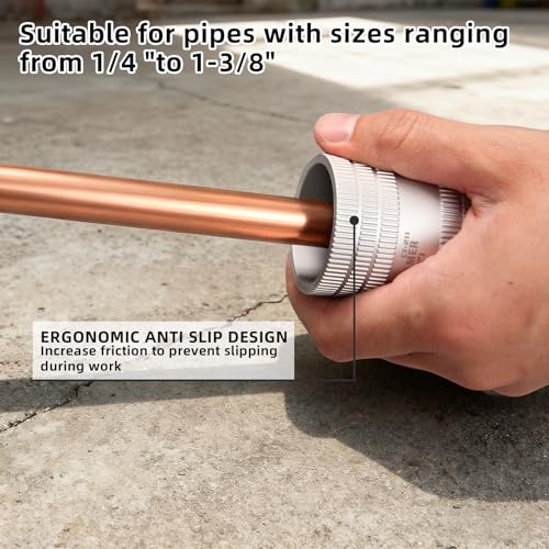 DOMINOX tubing and pipe reamer deburring tool for 1/4 to 1-3/8 inch O.D. pipes