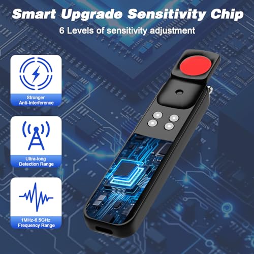 Bedbug Detector RF Wireless, Camera Detector, Hidden Camera Detector with 6 Levels Sensitivity Insect Detector for Hotel